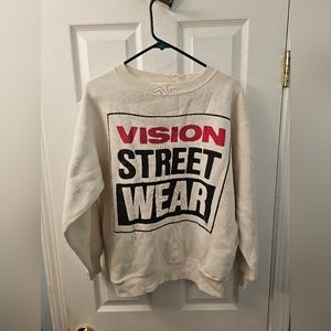 1985 - 86 Vintage Vision Streetwear Sweatshirt w/pockets Size med